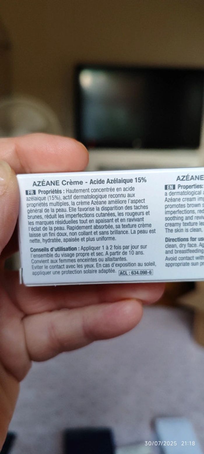 ACM Azéane Crème 15% Acide Azélaïque Anti-Tâches Imperfections et Rougeurs 30ml - photo numéro 10