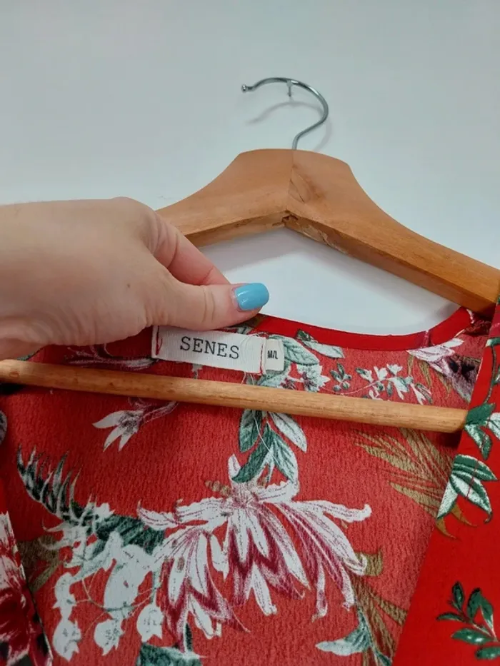 Robe rouge à motifs Senes M/L - photo numéro 3