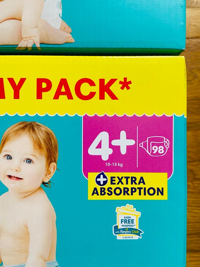 2 maxi packs couches Pampers Baby Dry taille 4+ - photo numéro 2