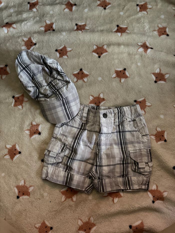 Ensemble casquette + short 3 mois