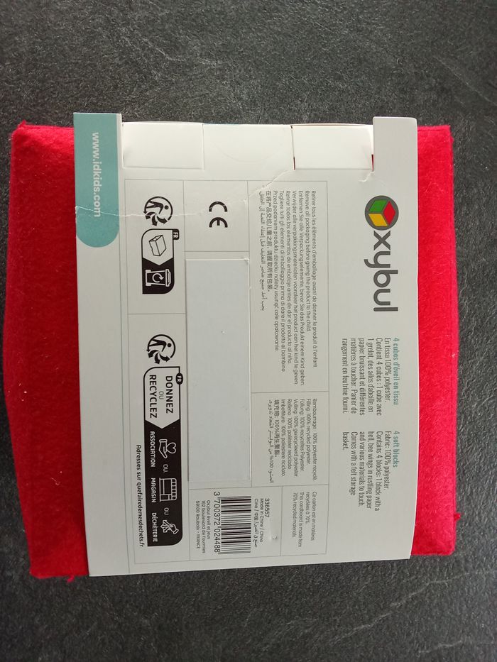 4 cubes d'éveil en tissus - photo numéro 6