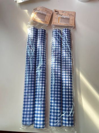 4 chemins de table bleu neuf