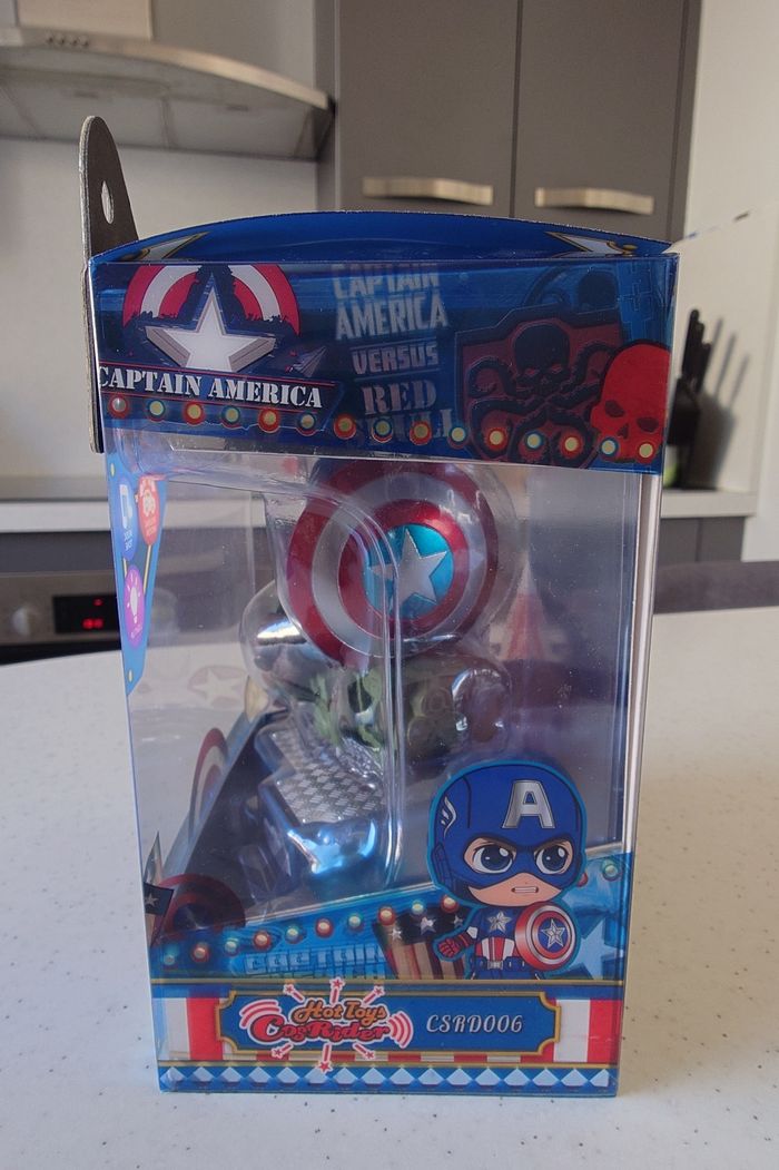 Figurine Hot Toys Cosbaby Cosrider Marvel Captain America - photo numéro 2