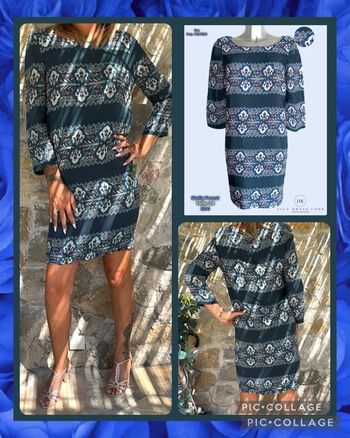 💙 Robe bleue imprimée Stella Forest – Taille 38 SOLDÉ -90% (vidéo portée dispo ) 💙