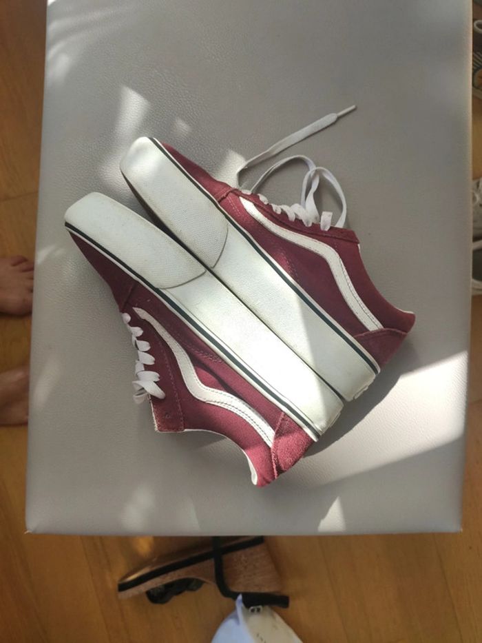 Basket Vans plateforme bordeaux - photo numéro 3