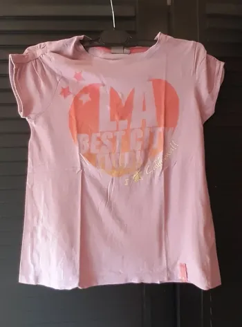 Tee-shirt L.A California mauve 12 ans