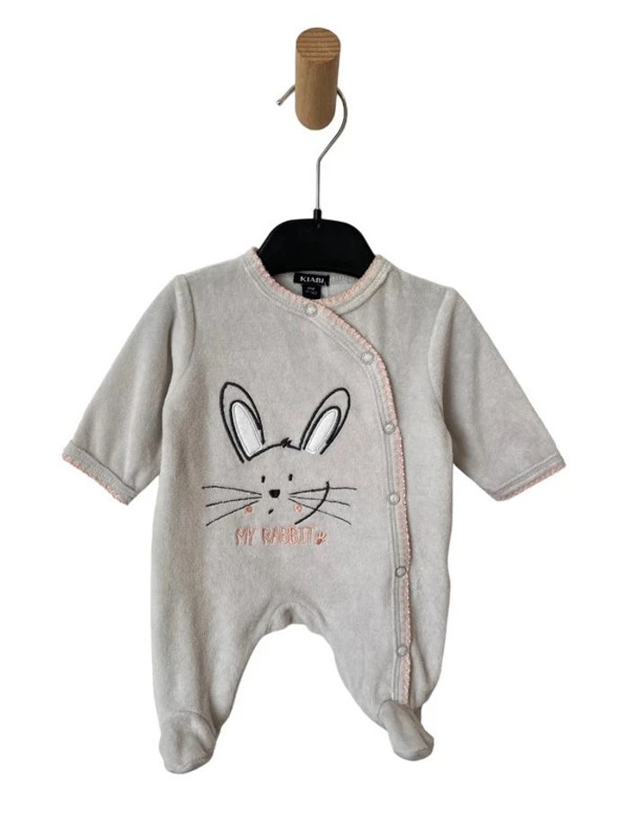 Pyjama en velours beige “My rabbit” - Kiabi naissance