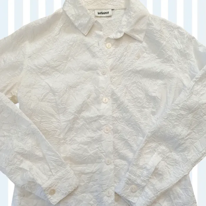 Chemise blanche effet froissé vintage Infinitif taille 3