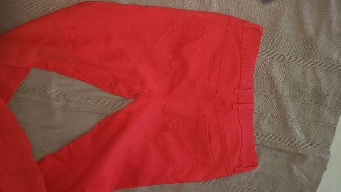Jean toile rouge taille 38