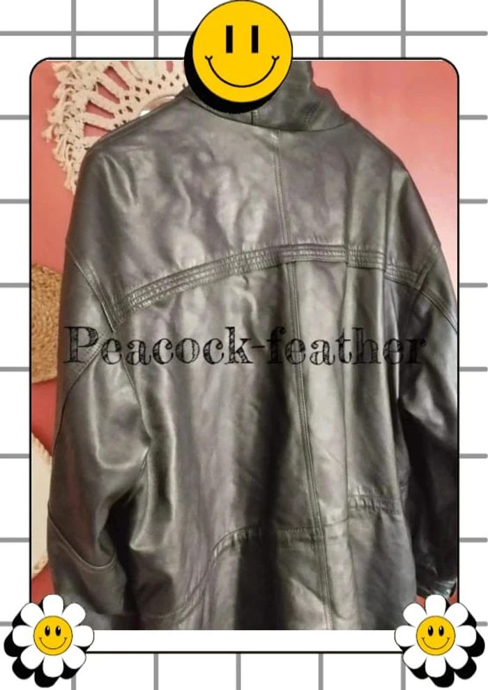 Veste cuir véritable homme noir 56 - photo numéro 11