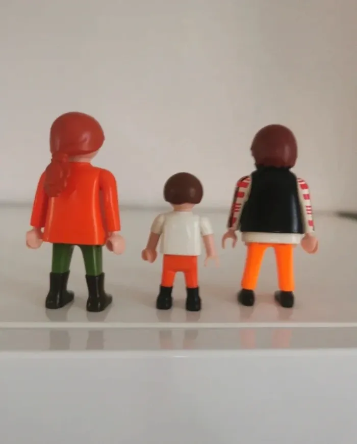 Playmobil lot personnage maman papa enfant garçon - photo numéro 2