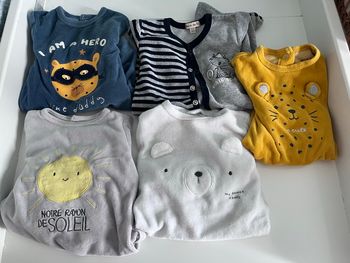 Lot de 6 pyjamas 1 mois