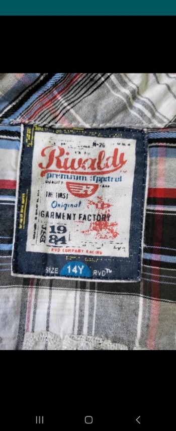 Chemise manche courte 14 ans