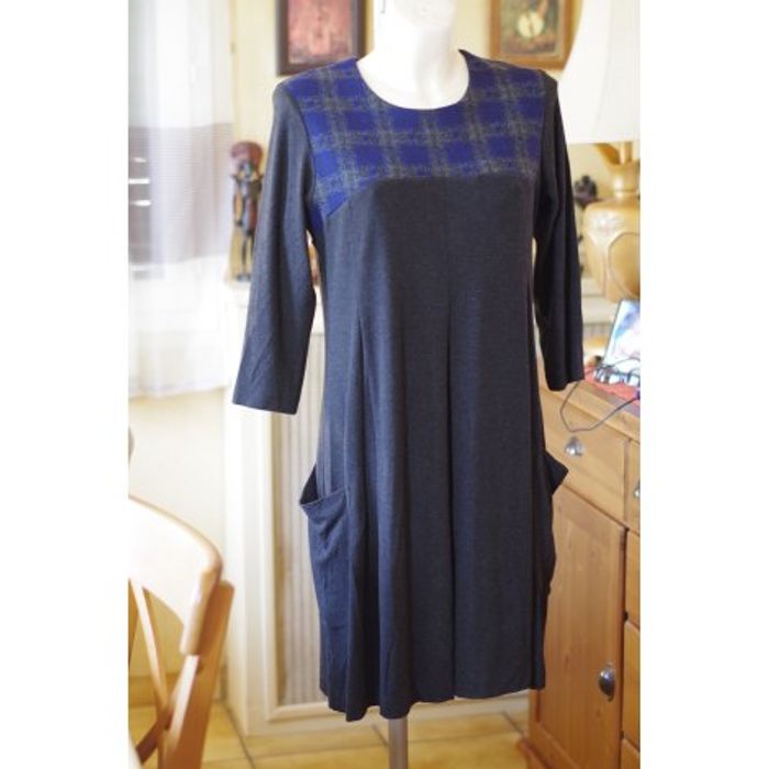 PierBé – Robe carreaux bleu- Taille 40