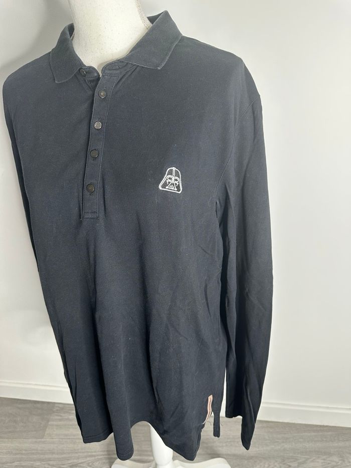 Polo noir et blanc Dark Vador Star Wars TL - photo numéro 3