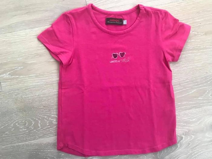 T-shirt fille Catimini 4 ans rose été manches courtes