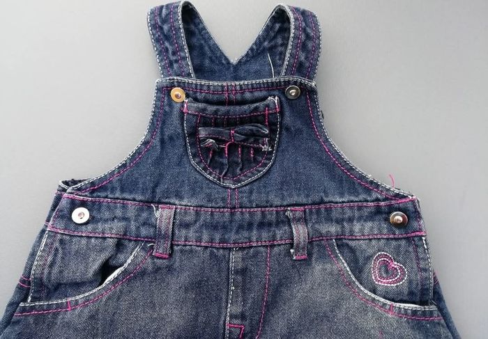 Robe en jeans 2 ans fille les petits babies - photo numéro 3