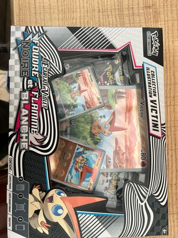 Coffret de 4 boosters carte promo pokemon 10.5 victini flamme blanche foudre noire neuf scellé