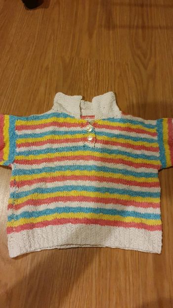 pull tricote main 100% coton 18 mois