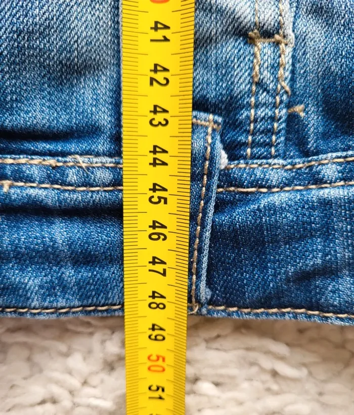 Veste en jean bleue délavée Revers Taille 34 - photo numéro 15
