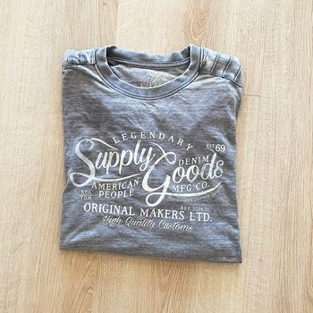 The Original American People Clothes 1969 T-Shirt Vintage Homme Exclusive Gris Clair (Taille XL)