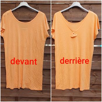 Robe tee-shirt orange