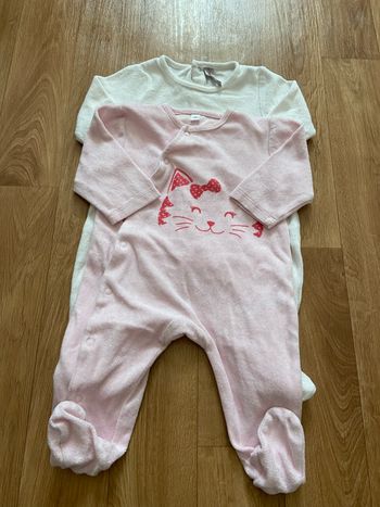 Lot de 2 pyjamas velours fille 6M