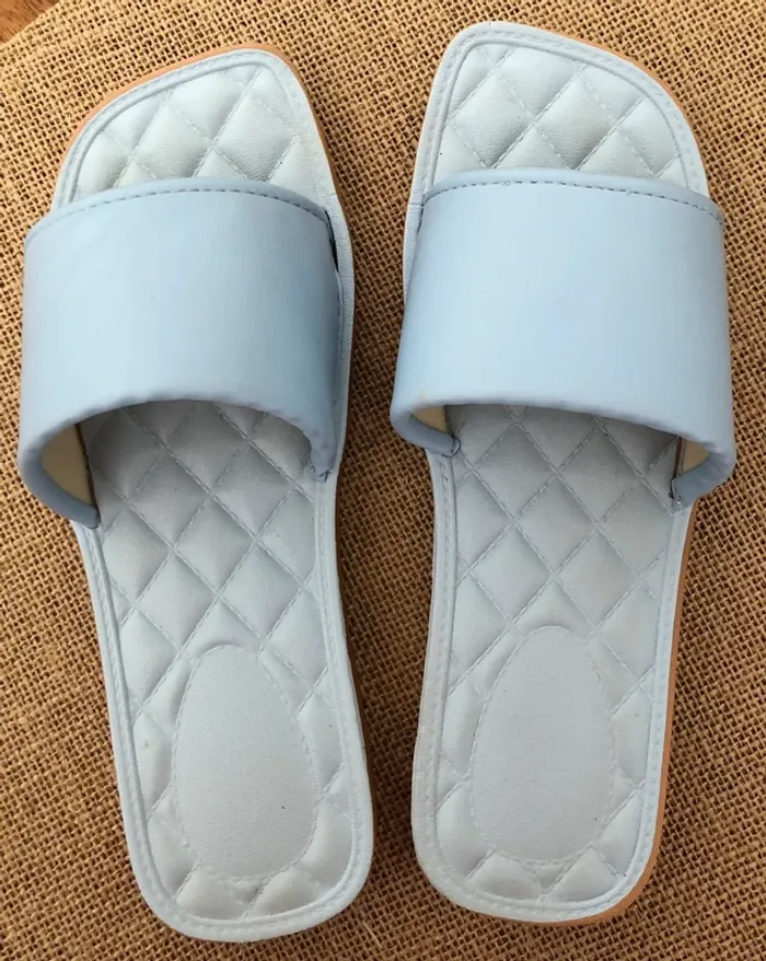 Mules plates bleues - photo numéro 2