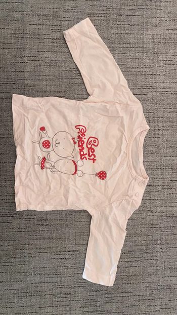 Haut rose fille 3 mois