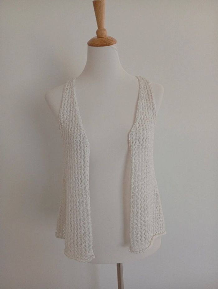 Gilet maille blanc Pimkie taille M