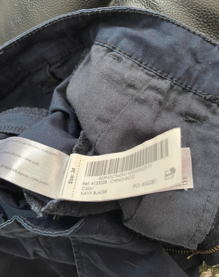 Pantalon chino bleu marine - photo numéro 3