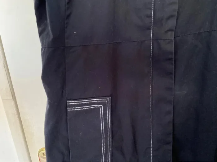 Veste style trench vintage bleu marine Zara Taille M - photo numéro 3
