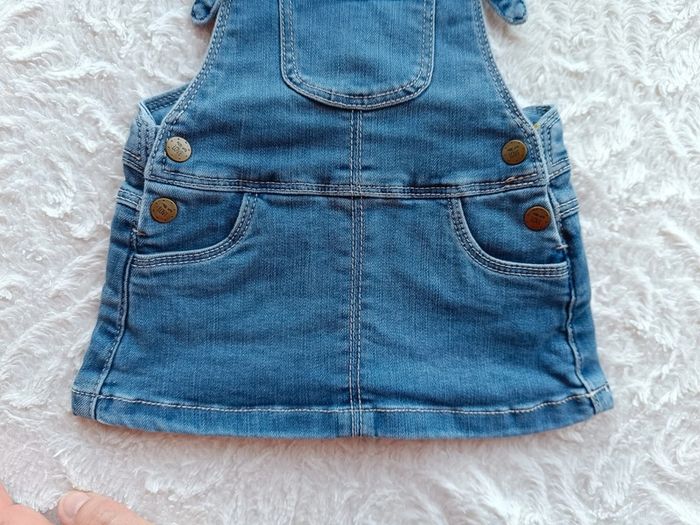 Robe jeans style salopette Fille 6 mois Tao - photo numéro 4
