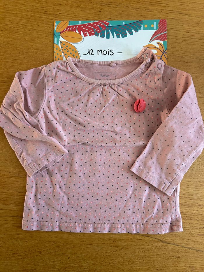 Lot de tee-shirts ML fille - 12 pièces - 12 mois - photo numéro 2