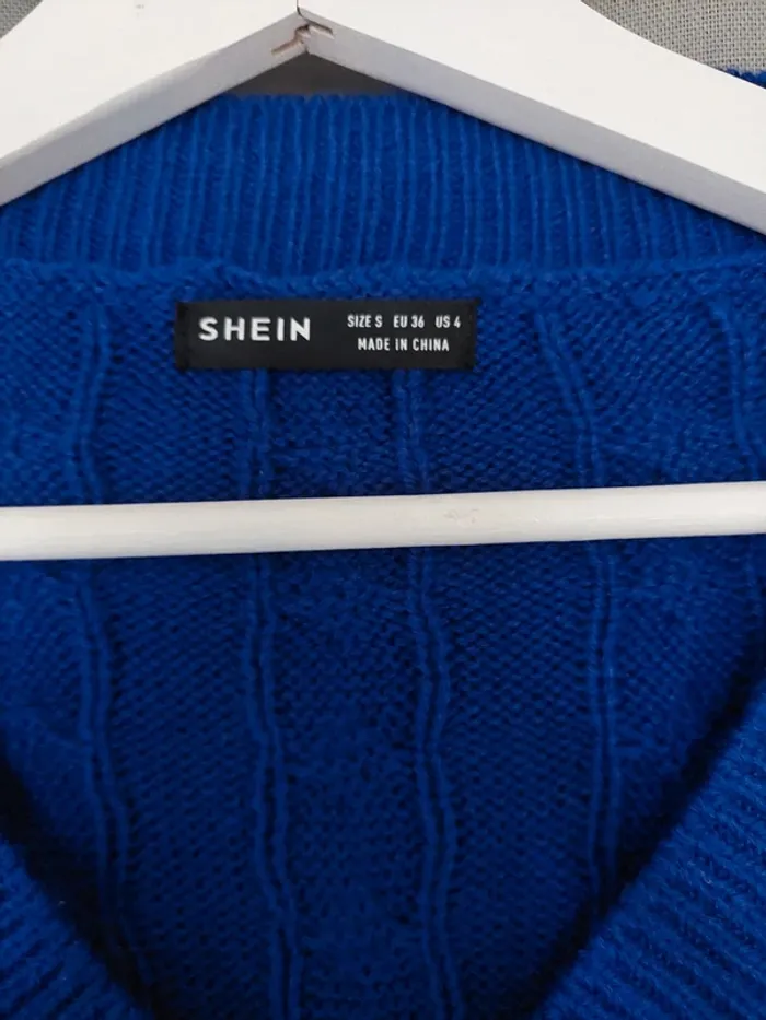 Pull bleu électrique Shein – Taille S – Parfait état - photo numéro 2
