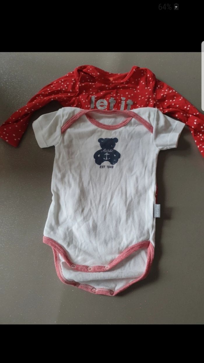 Lot de 3 bodies bébé fille - photo numéro 2