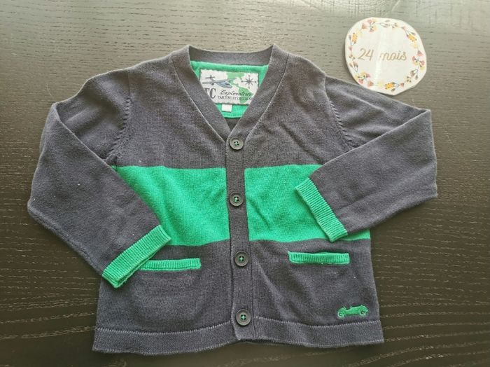 Ensemble bébé garçon 24mois leggings et gilet tartine et chocolat, petit bateau - photo numéro 2