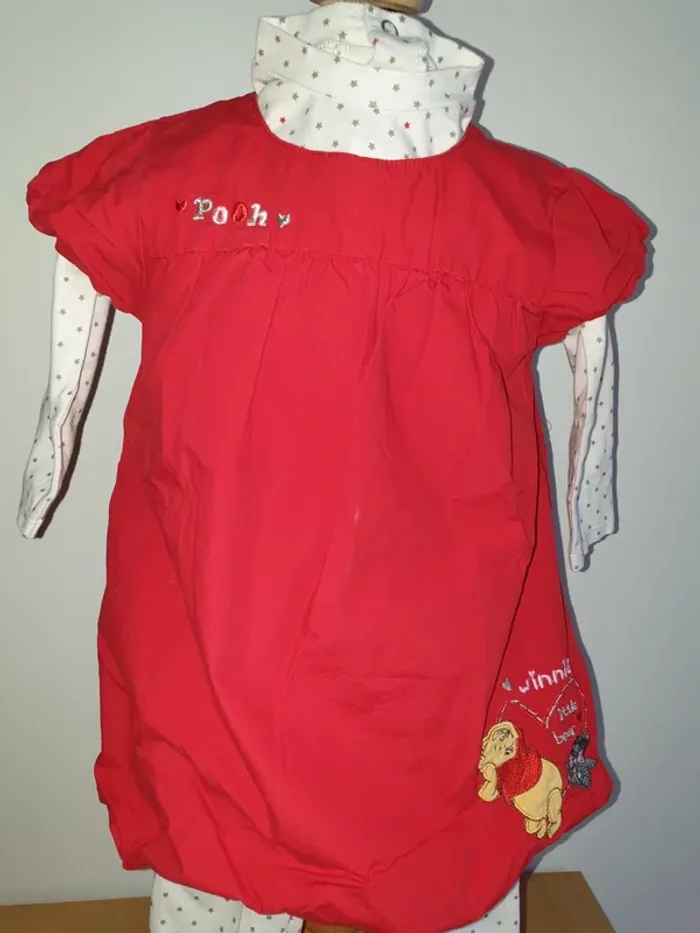 Ensemble robe et combinaison Winnie 12 mois - photo numéro 2