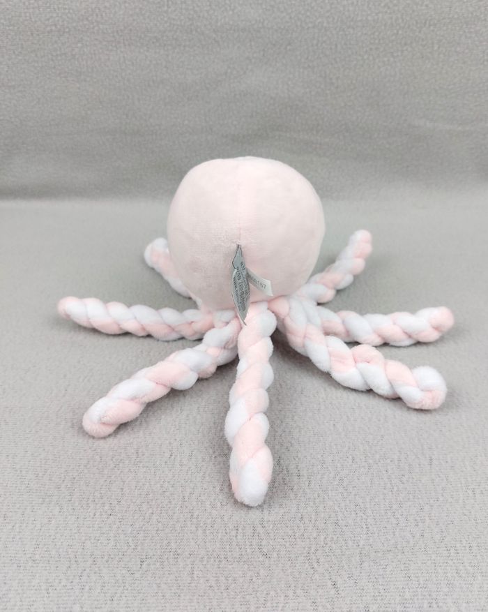 Peluche doudou pieuvre poulpe NATTOU Octopus rose clair blanc 20 cm - photo numéro 2