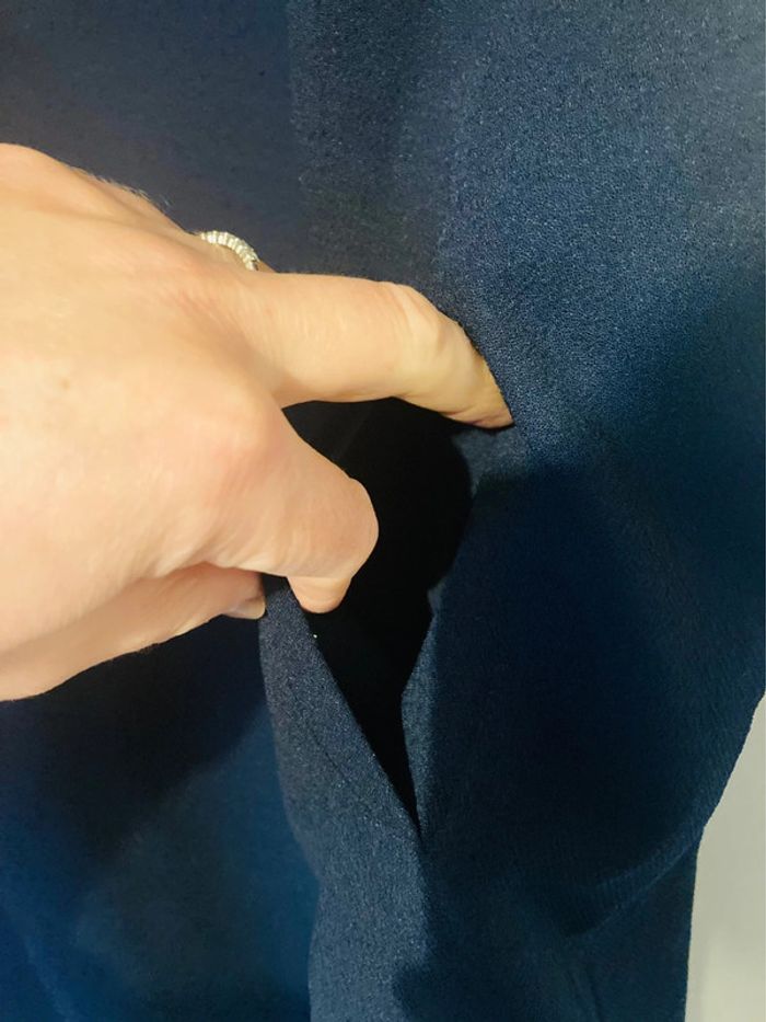 Robe col Claudine bleu marine taille L - photo numéro 4