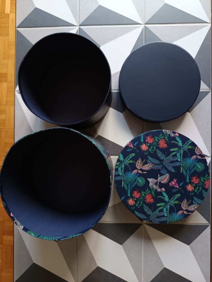 Lot de 2 boîtes de rangement rondes Hema - photo numéro 2