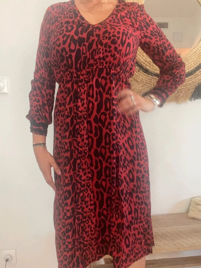 Robe longue léopard Zara - photo numéro 2