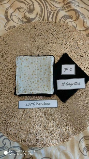 12 lingettes lavables neuf