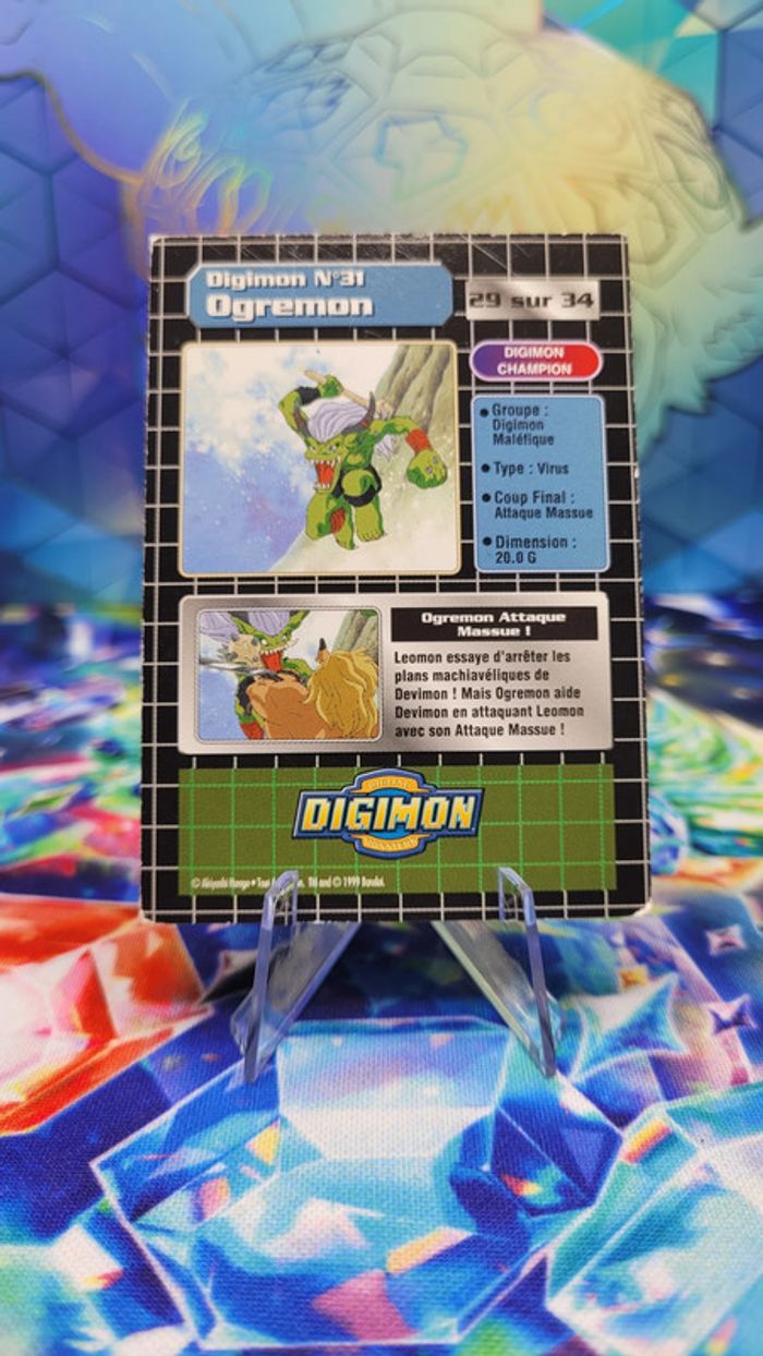 Carte Digimon Ogremon 29/34 Édition Série TV - photo numéro 2