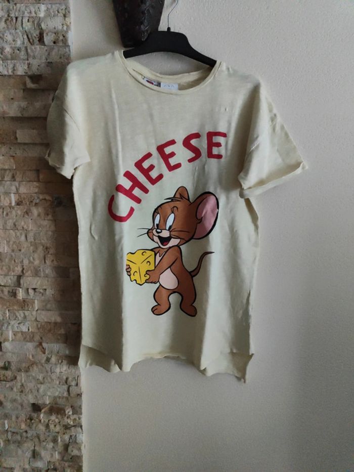 T-shirt jaune pâle Jerry Zara
