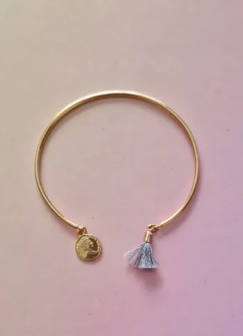 Bracelet jonc fin doré