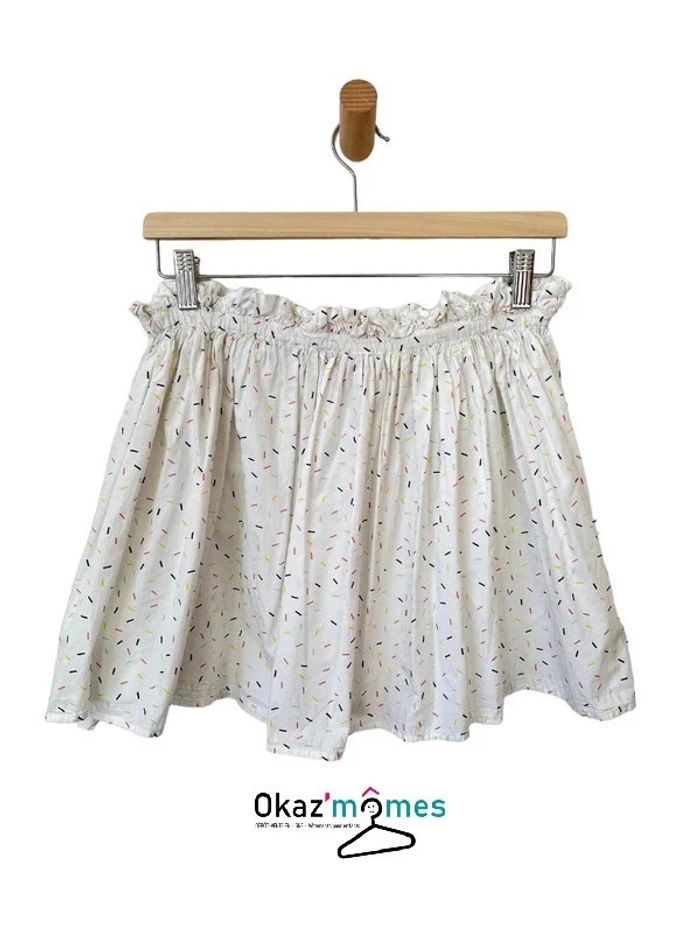 Jupe d’été blanche motif petits traits colorés - Tape à l'oeil 10 ans - photo numéro 2
