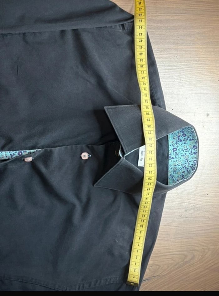 Chemise homme noire taille L Slim fit - photo numéro 8