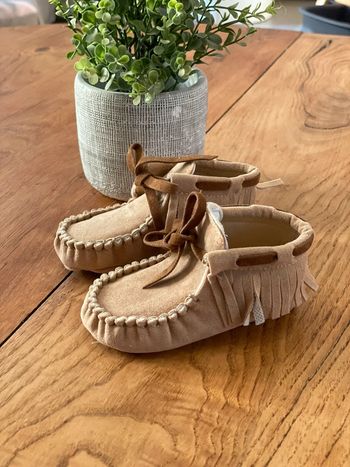 Chaussons cuirs marron