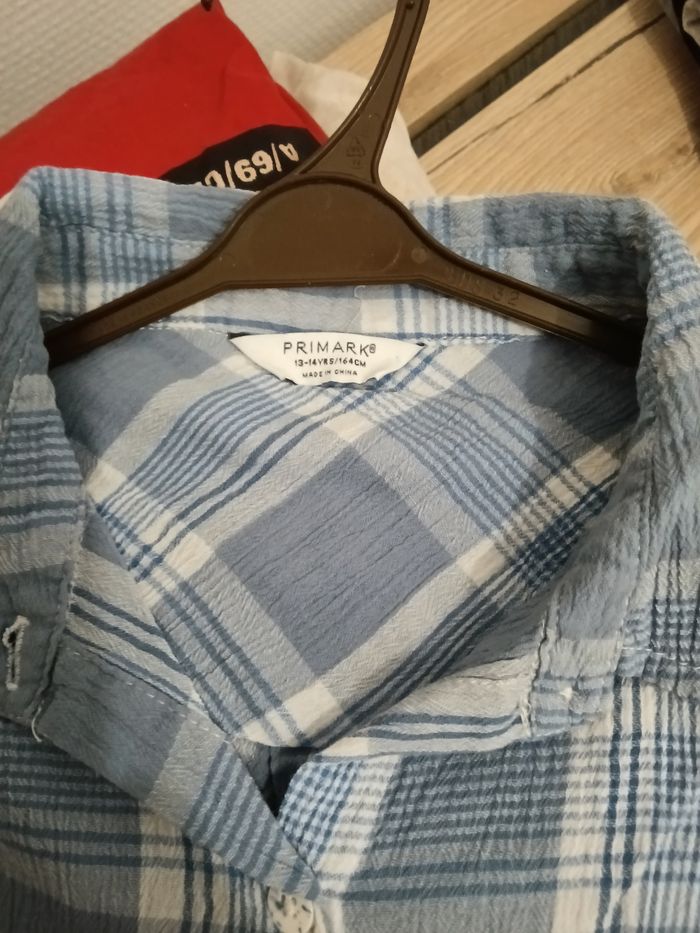 Chemise Primark bleu et blanc - photo numéro 3